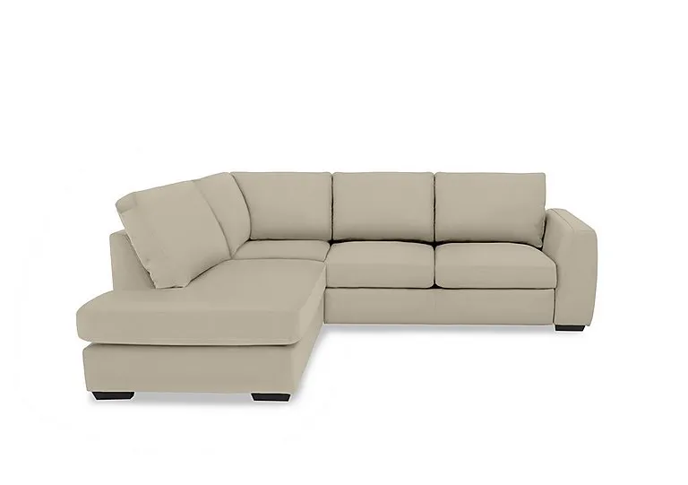 Dinky Leather Left Hand Facing Corner Chaise End Sofa