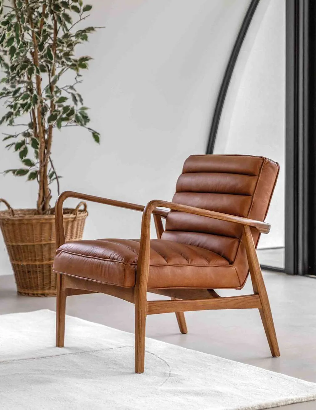 Gallery Direct Datsun Armchair in Vintage Leather Brown