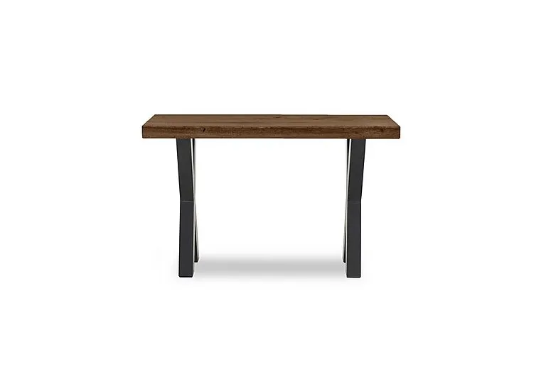 Terra Straight Edge Console Table with X Shaped Legs - Desert