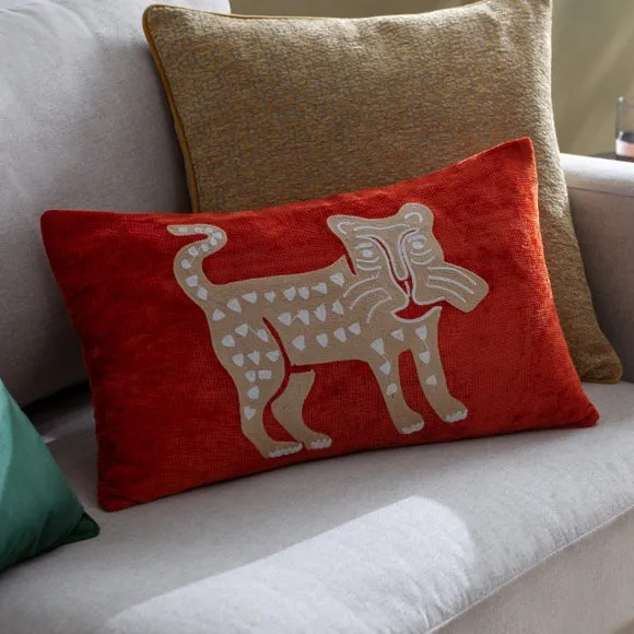 Dynasty Leopard Rectangular Cushion