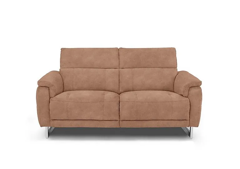 Moet 2 Seater Fabric Power Recliner Sofa with Telescopic Headrests - Dexter Sand - Sofas and Armchairs - In Time for Christmas