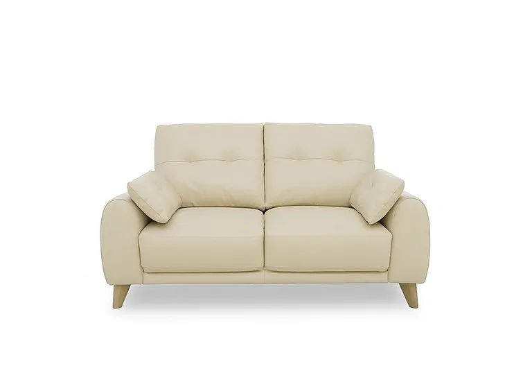 Malmo Leather 2 Seater Sofa - BV Bisque