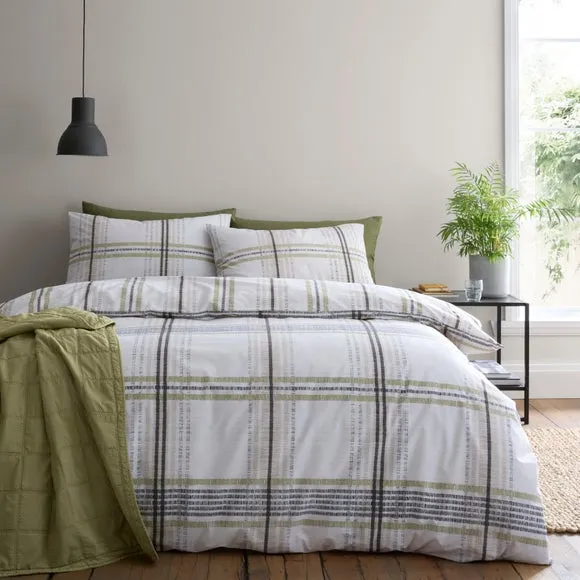 Bury Check Polycotton Duvet Cover & Pillowcase Set 1