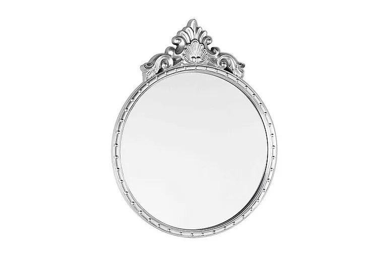 Overton Round Mirror - Silver