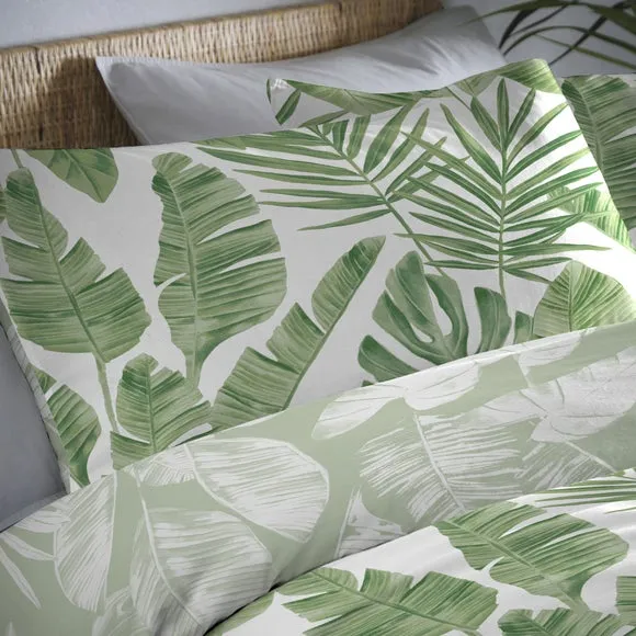 Tahiti Green Duvet Cover and Pillowcase Set 2