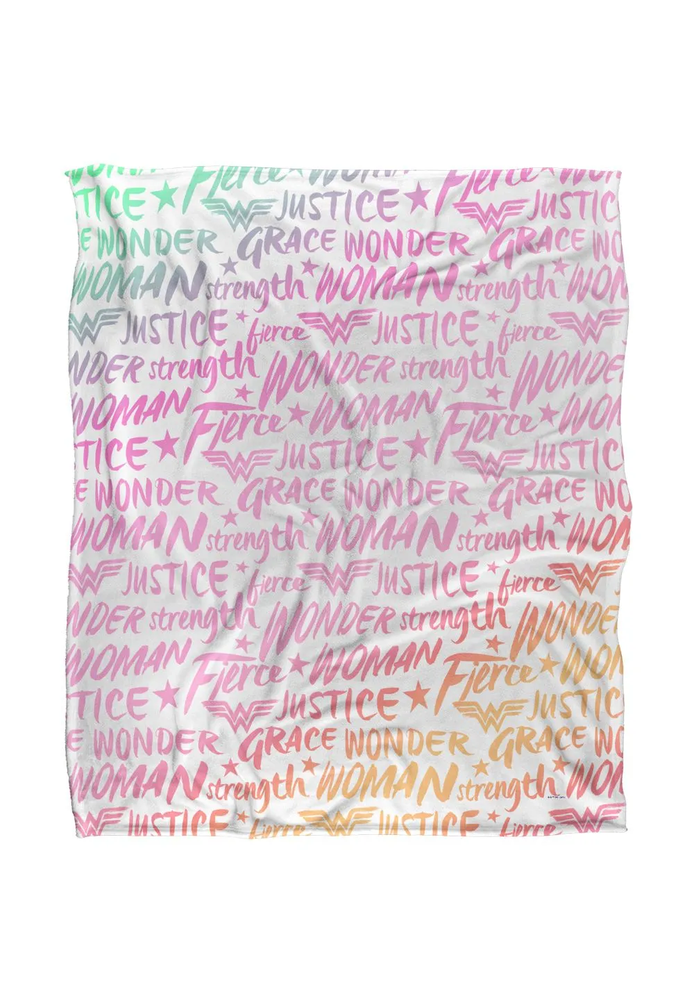Wonder Woman Words of Wisdom Silky Touch Super Soft Throw Blanket 152 X 127 cm in White