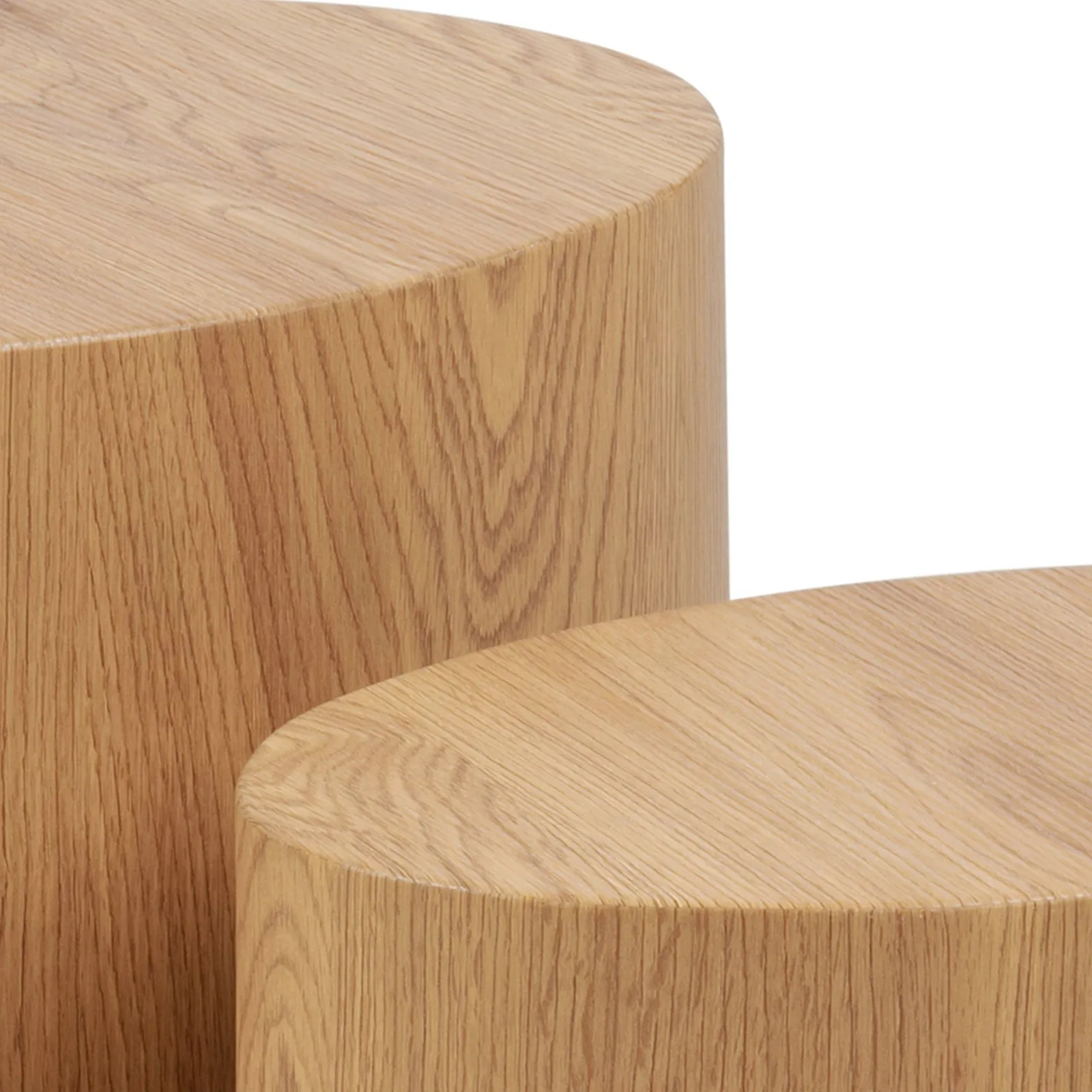 Furniture To Go Mice Oval Coffee Table in Oak Set of 2 in Light Oak 5