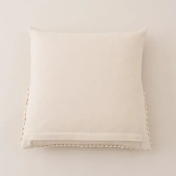 Jersey Bobble Half Banded Cotton Square Cushion 5