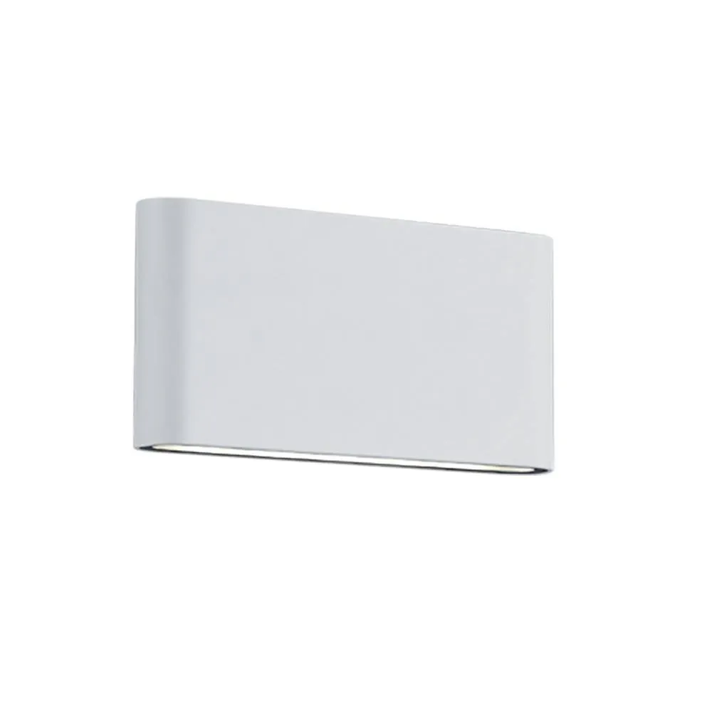 Netlighting Thames Ii Modern 17cm 2 Light Outdoor Up Down Wall Lamp White IP54