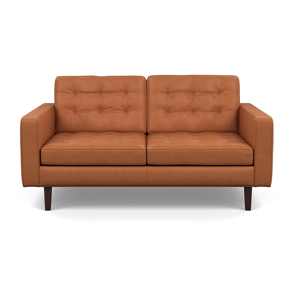 Heal's Hepburn 2 Seater Liena Leather Brown 680 Wenge 1