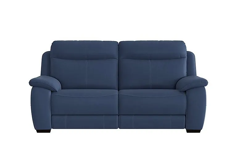Starlight Express 3 Seater Fabric Recliner Sofa with Power Headrests - Blue