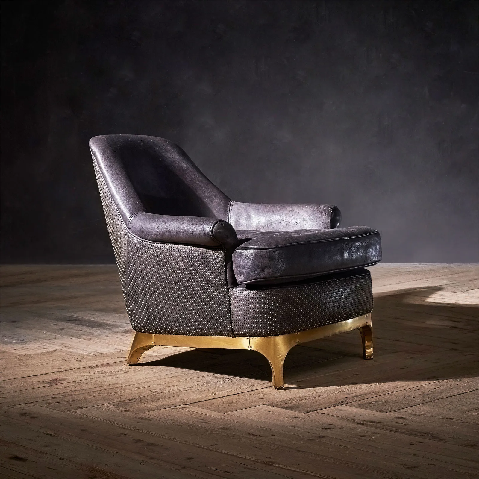 Timothy Oulton Bastille Armchair, Black Leather | Barker & Stonehouse 3