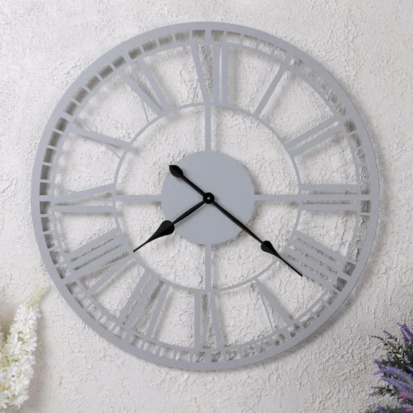 Charles Bentley Malham Indoor Outdoor Round Skeleton Wall Clock 6