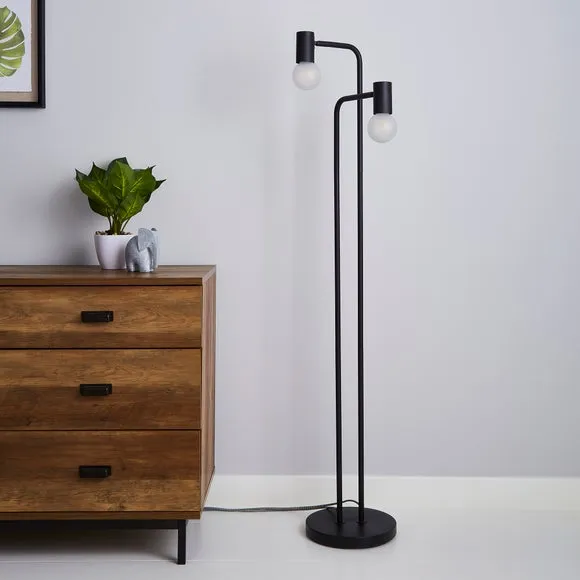 Bradford Matt Black Floor Lamp 2