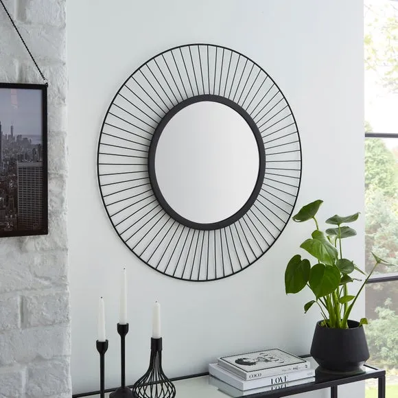Elements Wire Round Indoor Outdoor Wall Mirror 2