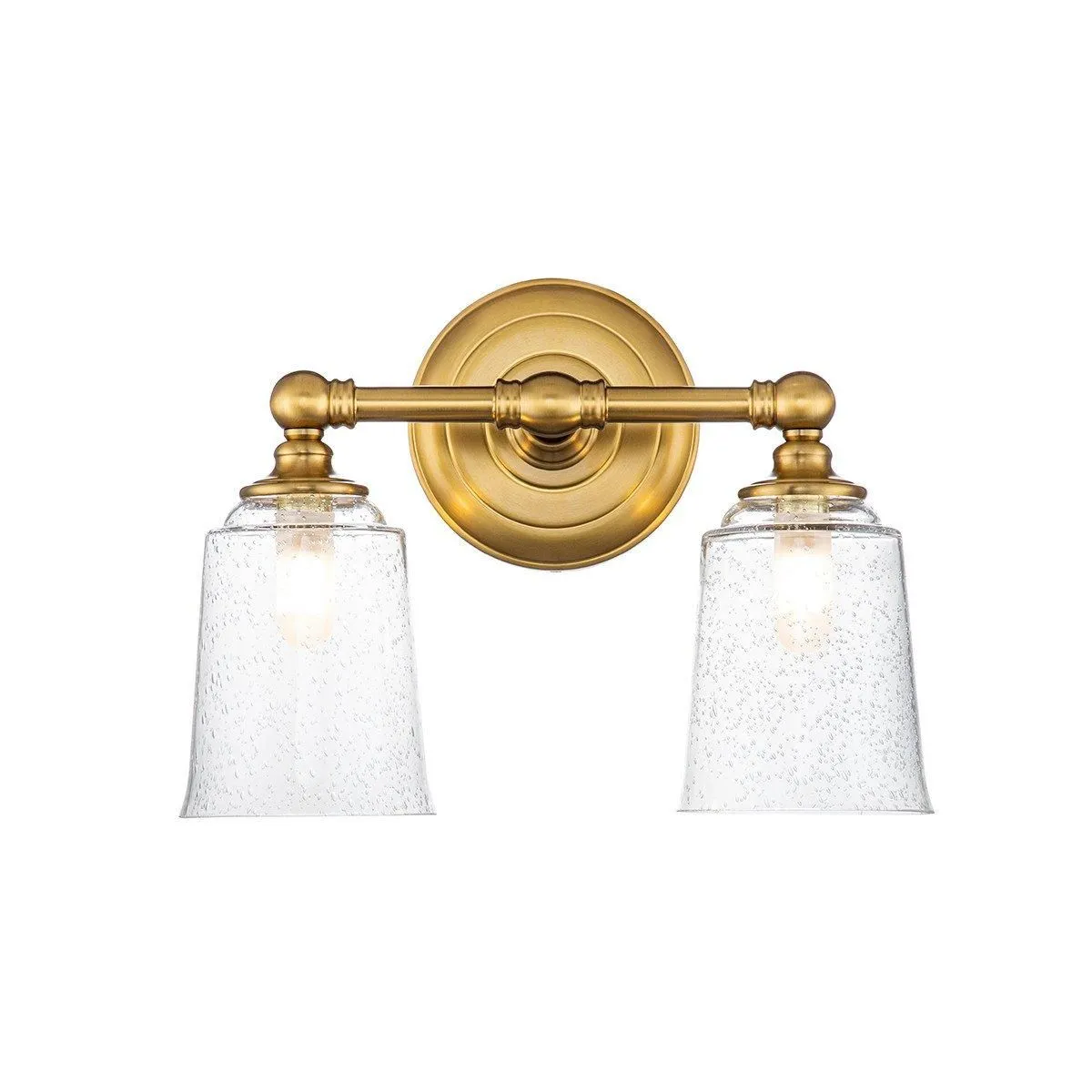 Netlighting Feiss Hugeunot Lake Wall Lamp Burnished Brass IP44 in Yellow