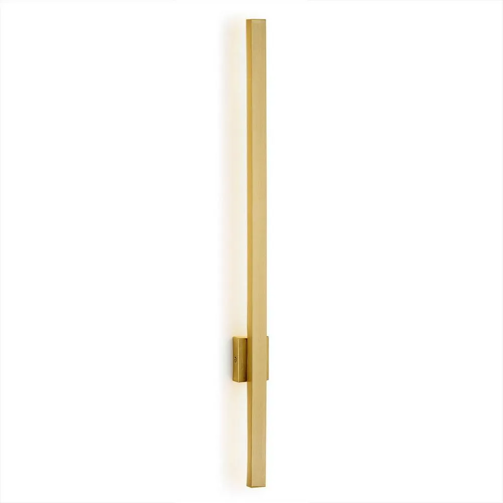Netlighting Asse 100cm Integrated LED Wall Lamp Brushed Brass 3000K in Metallic Gold