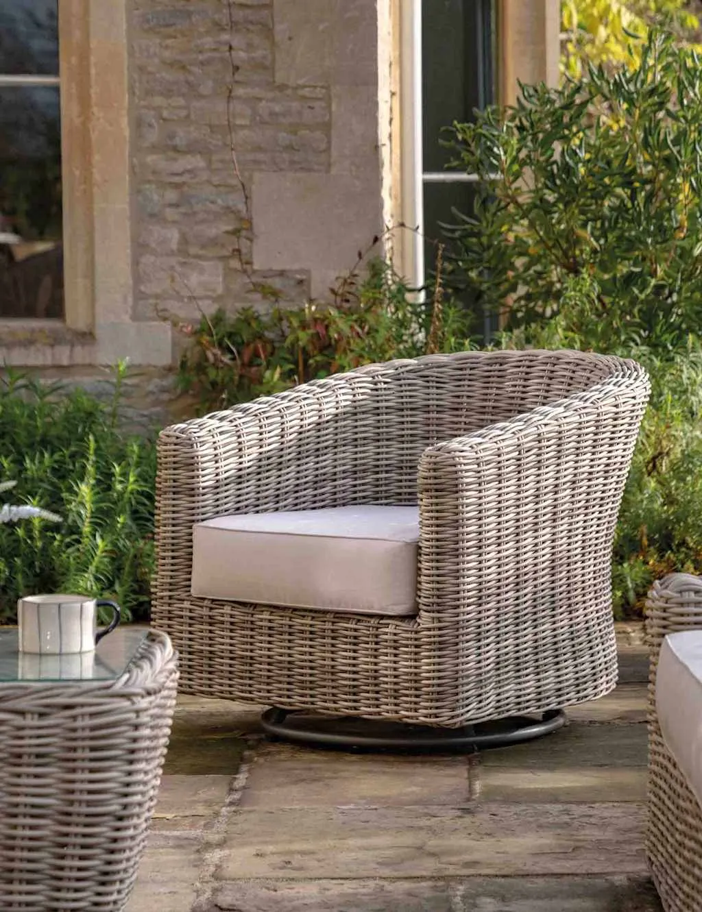 Gallery Direct Ragusa Swivel Outdoor Chair Natural
