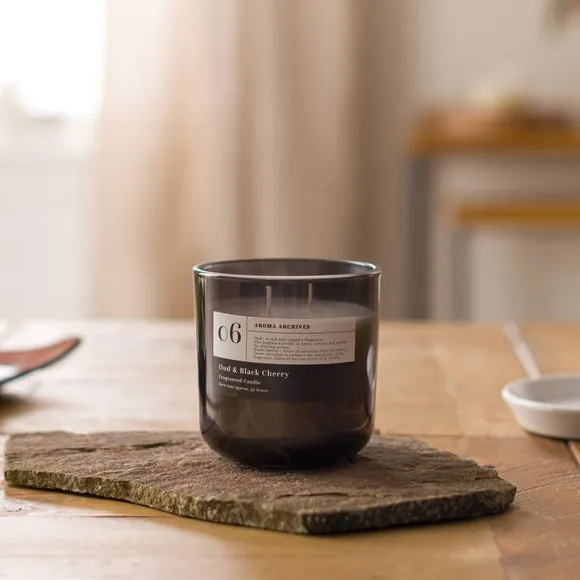 Aroma Archives No.6 Oud & Black Cherry Multi Wick Candle 2
