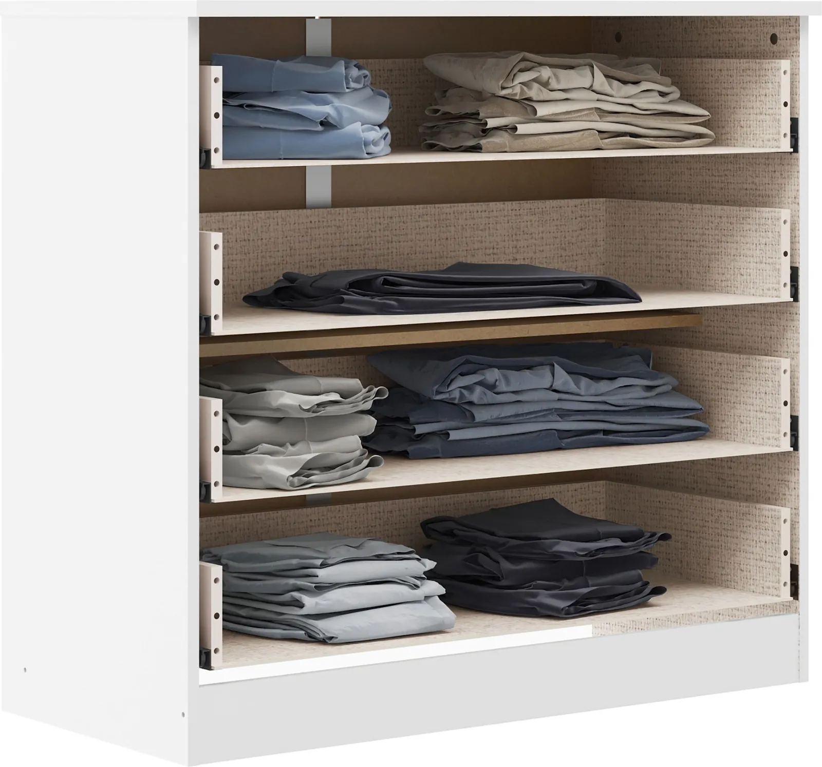 Seconique Denver 4 Drawer Chest in White 5