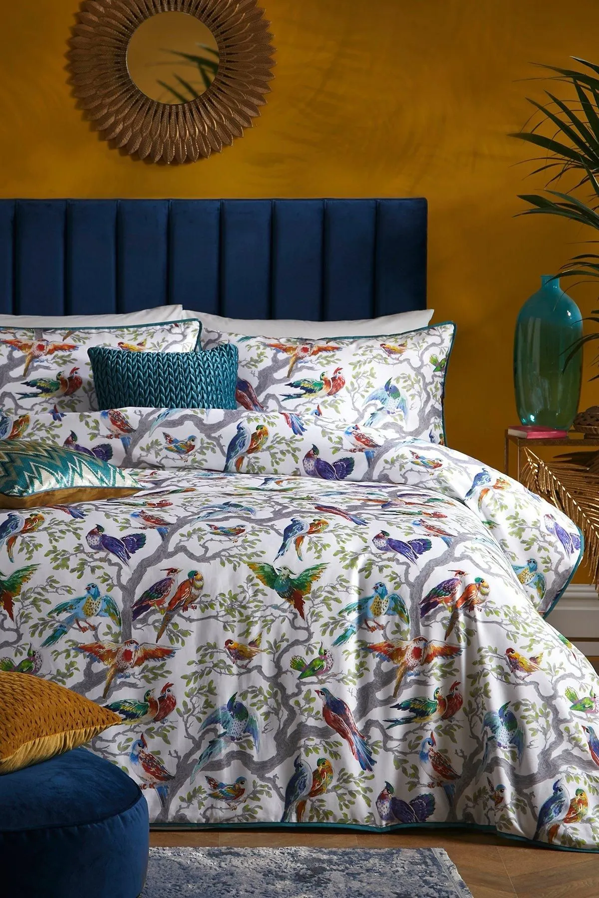 Laurence Llewelyn-Bowen 'Birdity Absurdity' 100% Cotton Sateen Duvet Cover Set 2