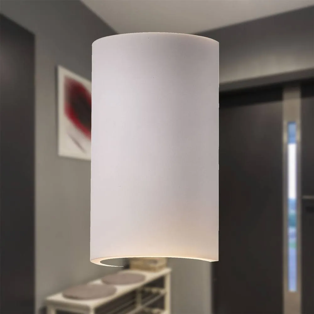 First Choice Lighting Set of 2 Evie - White Plaster GU10 Wall Lights 4