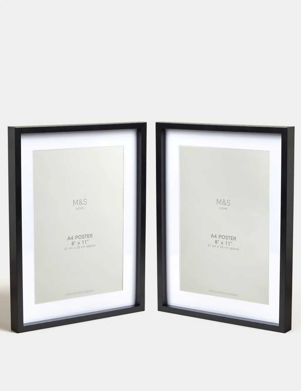 M&S Set of 2 Photo Frames A4 Black