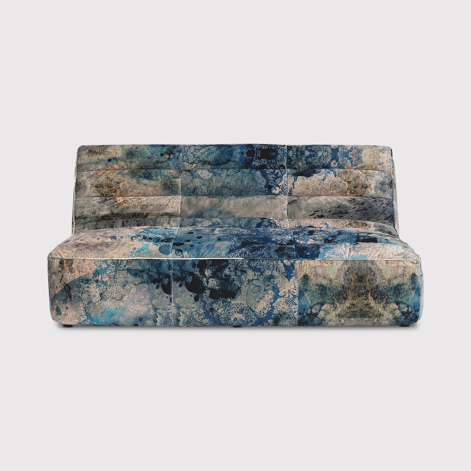Timothy Oulton Shabby Sectional 3 Seater Modular Sofa, Blue Fabric | Barker & Stonehouse