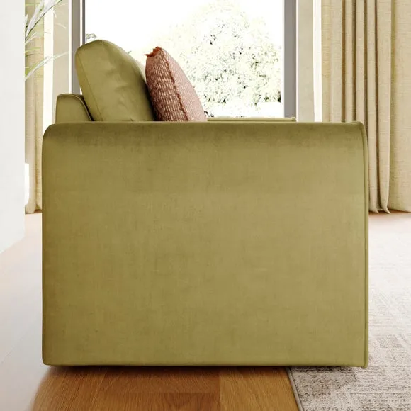 Abel Matte Velvet 2 Seater Sofa 3