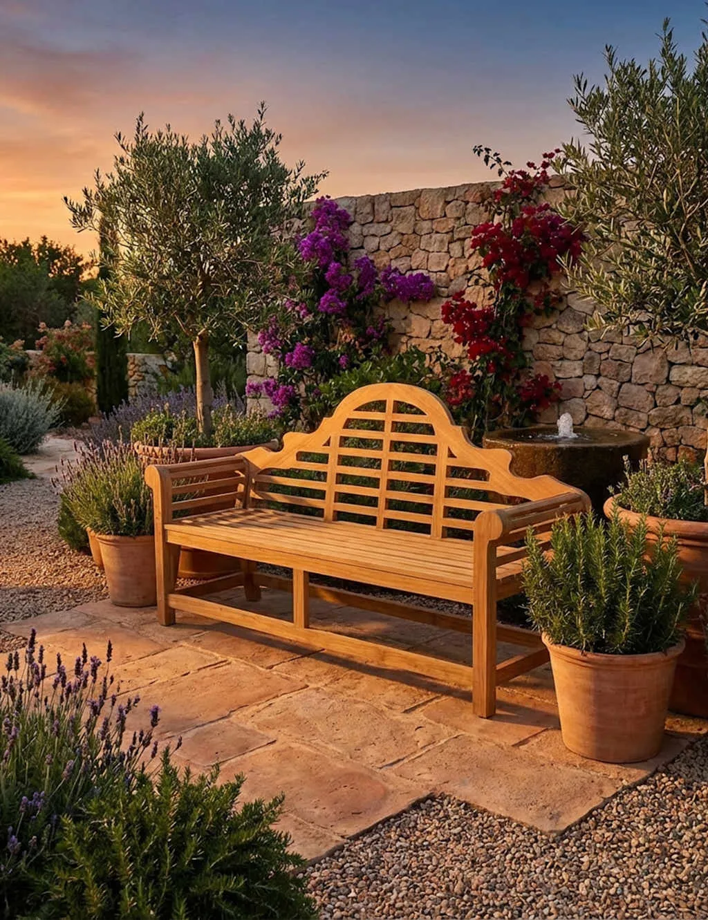 Royalcraft Ciara Wooden 3-Seater Garden Bench Natural