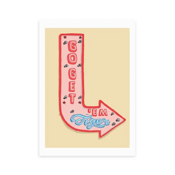 East End Prints Go Get'em Tiger Print 2