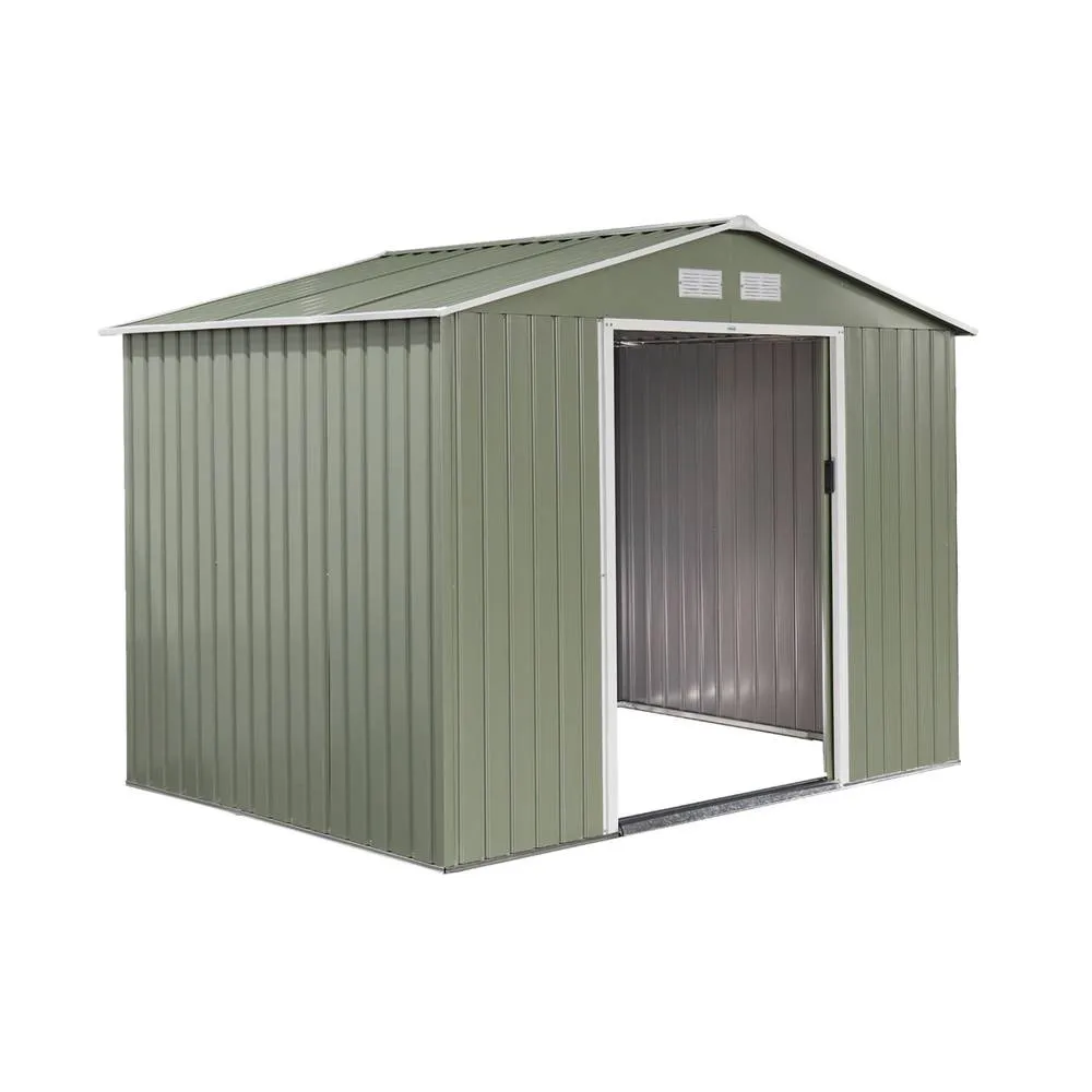 sweeek Metal garden shed 5.29m² with anchoring kit in Green 5