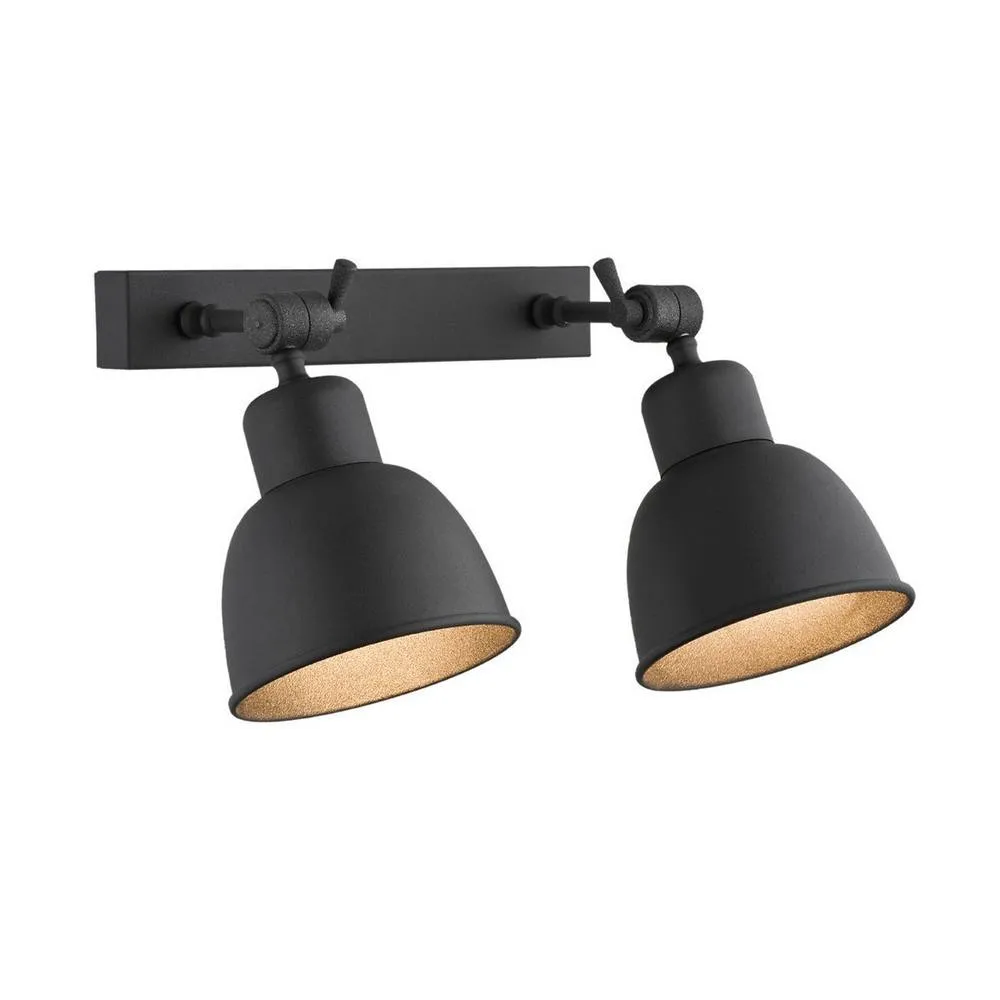 Netlighting Eufrat Twin Dome Wall Lamp Black Structure
