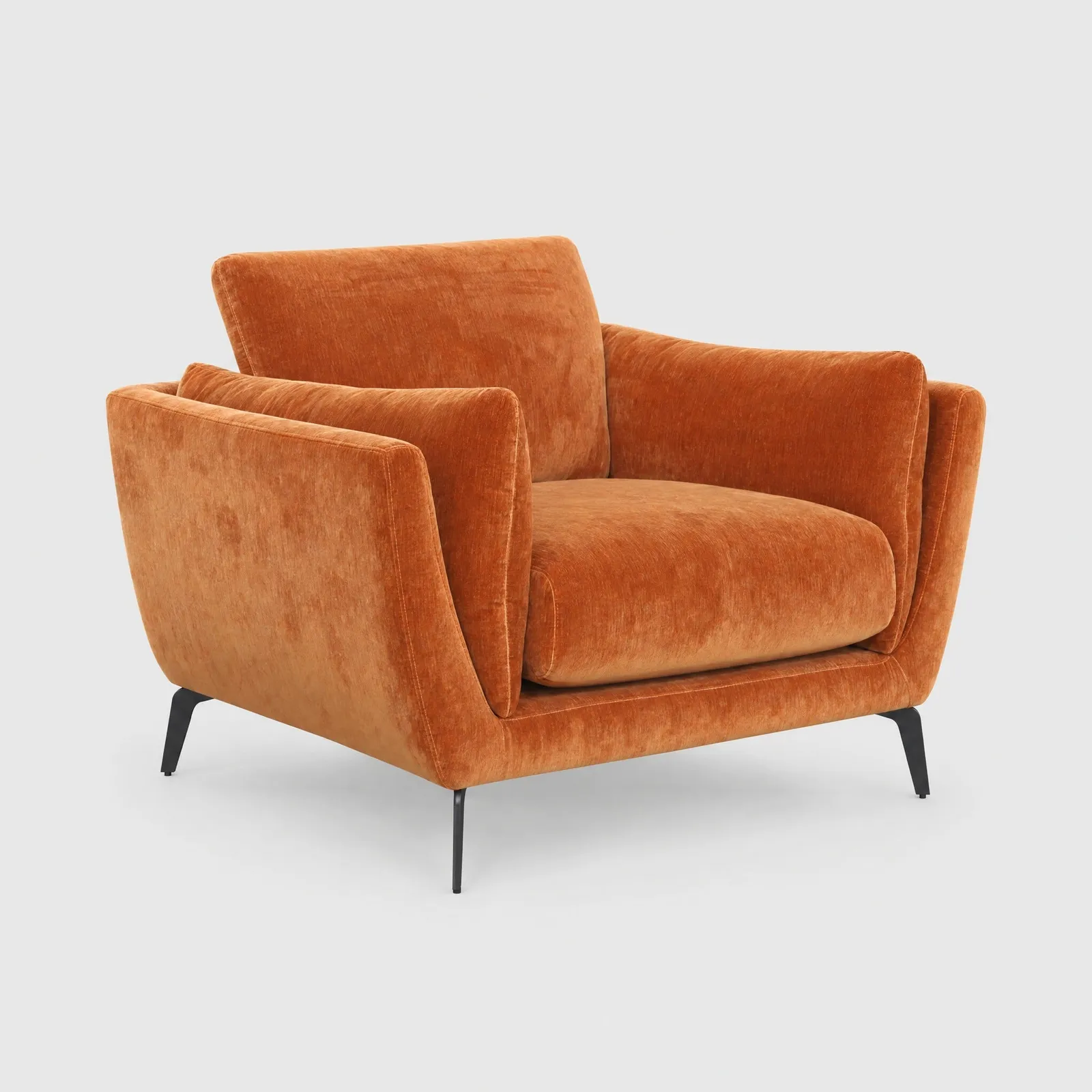 Boone Armchair, Orange Velvet | Barker & Stonehouse 1
