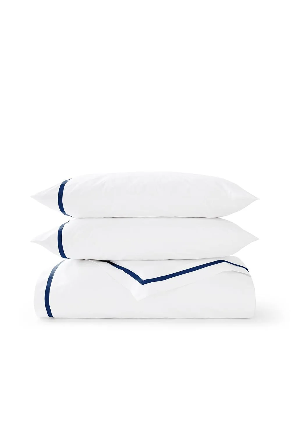 CHRISTY 'Beaumont' Luxury Cotton Percale Hotel Duvet Cover Sets in Navy 3