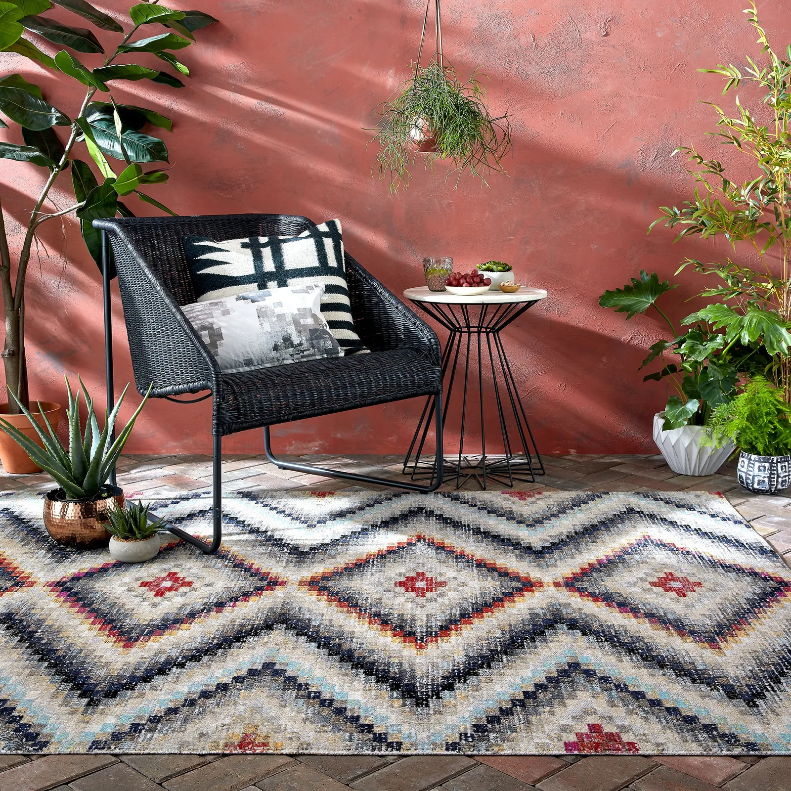 Frances Indoor Outdoor Rug MultiColoured