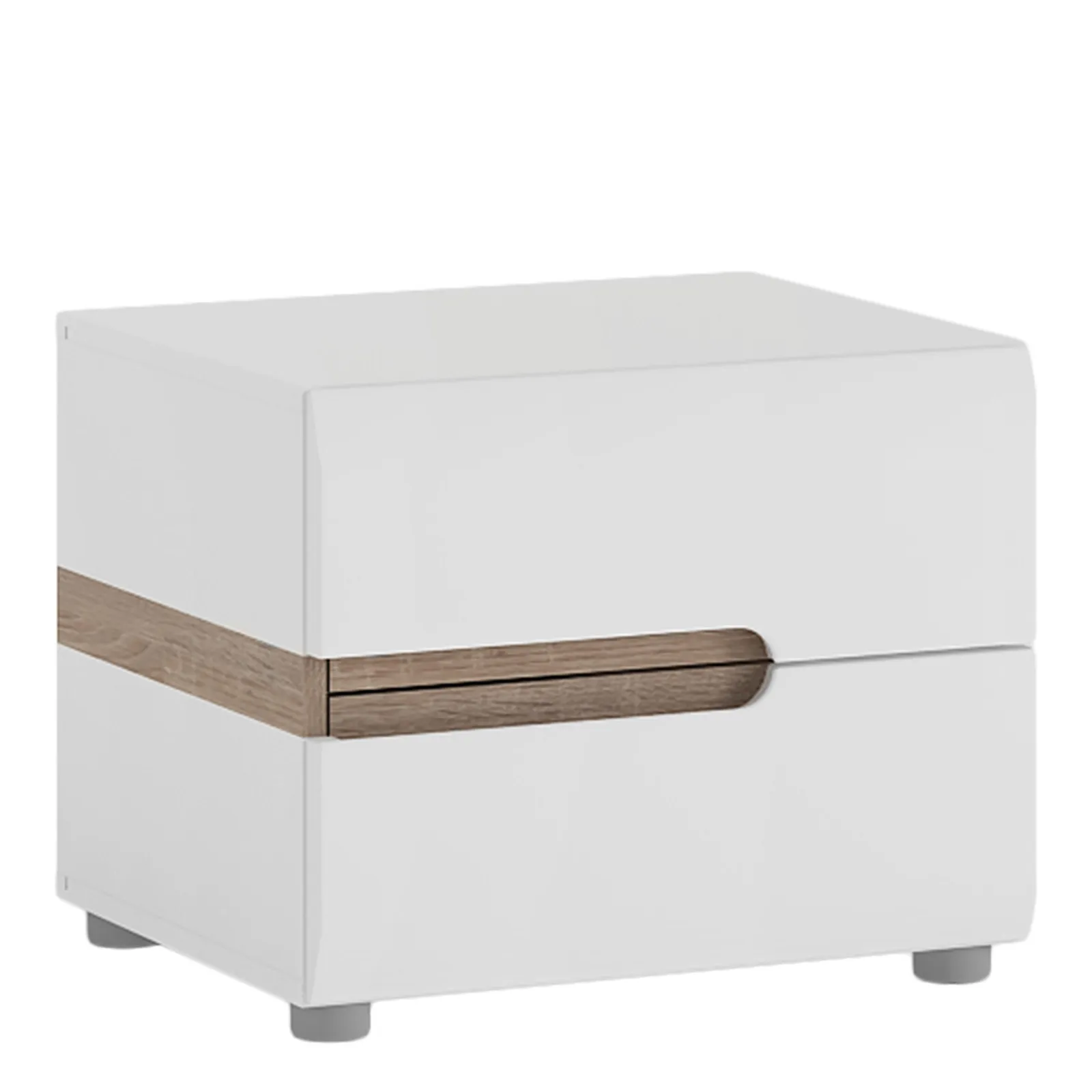 Furniture To Go Chelsea Bedroom 2 Drawer Bedside in White