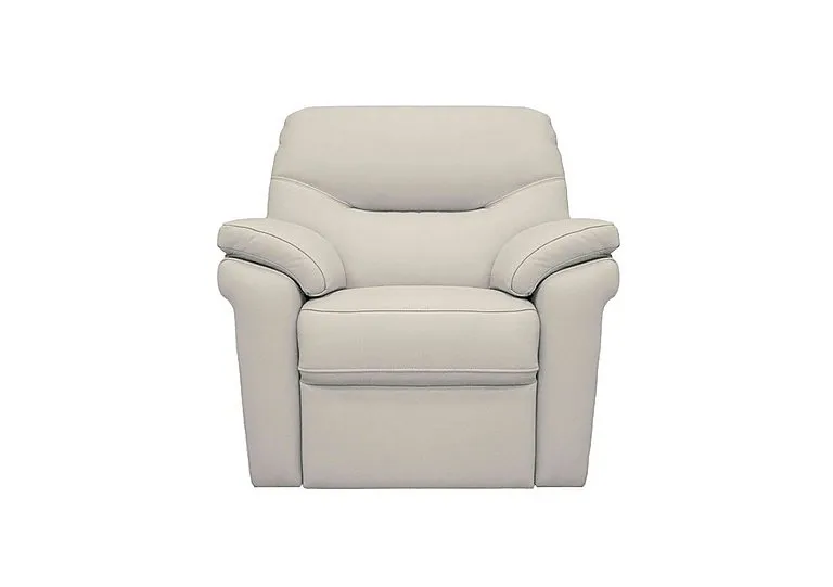 Seattle Leather Armchair - Oxford Light Grey