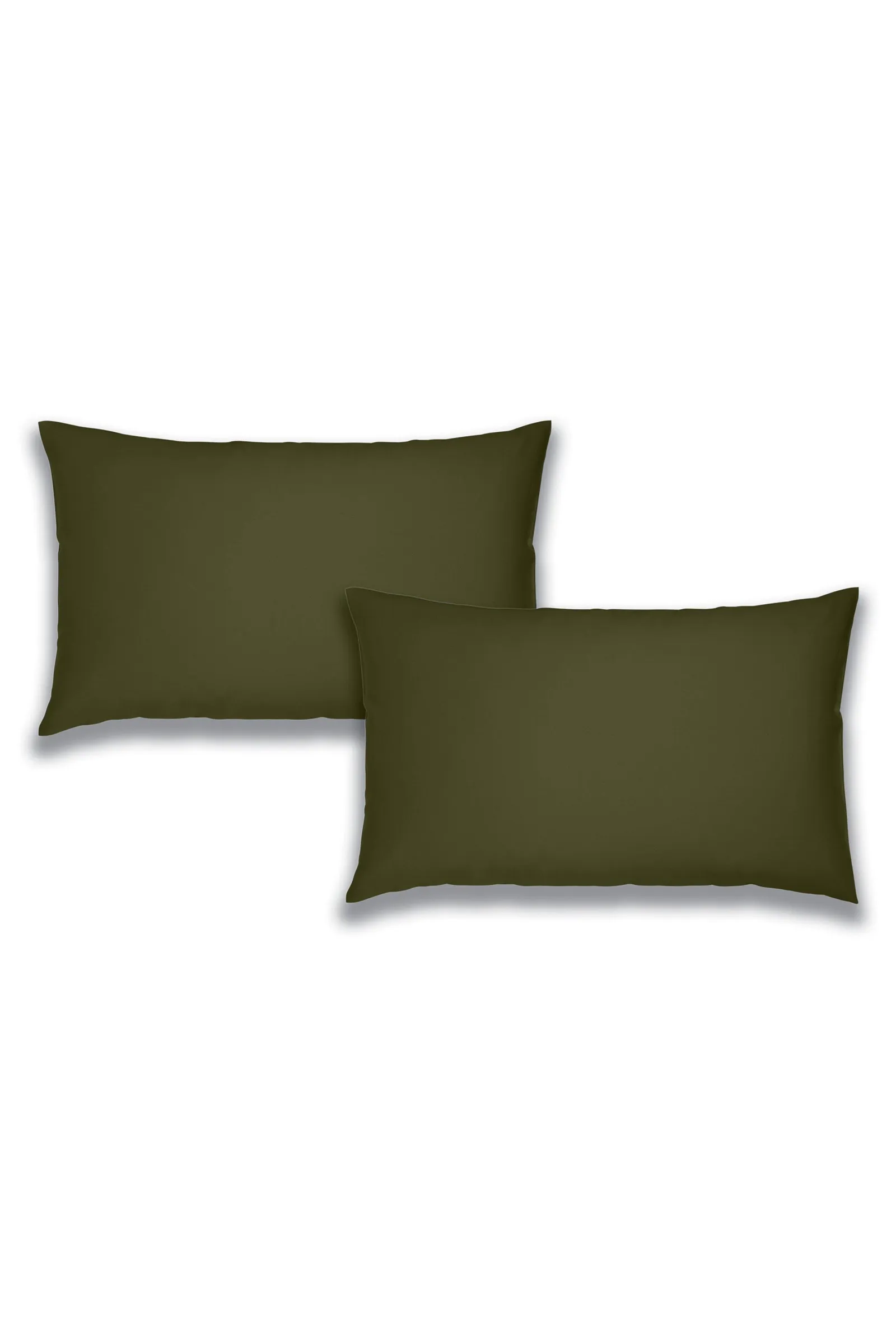 Catherine Lansfield 'Brushed Cotton' Pillowcase Pair in Green 3