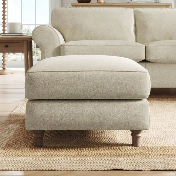 Flori Soft Chenille Footstool 3