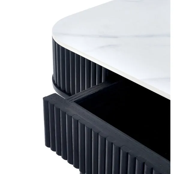 Louis Black Fluted Stone Dining Table 6