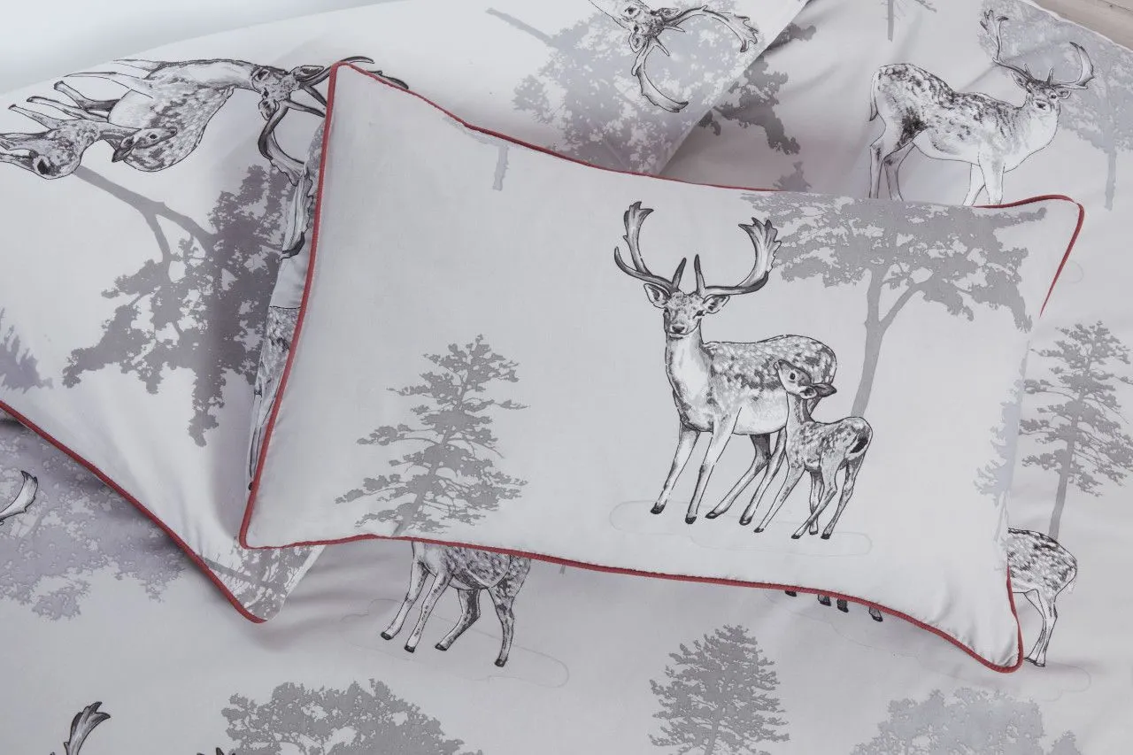 Rapport Home Sherwood Polycotton Duvet Cover Set With Pillowcase in Light Grey 3