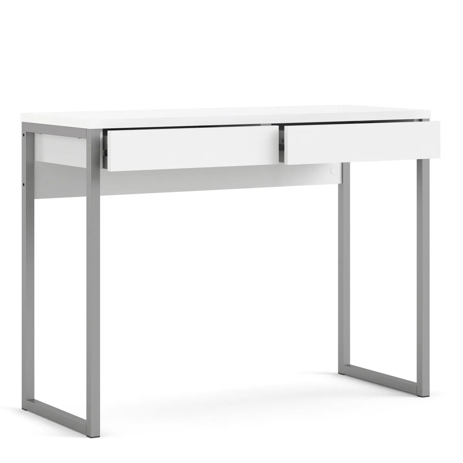 Furniture To Go Function Plus Desk 2 Drawers High Gloss in White 4