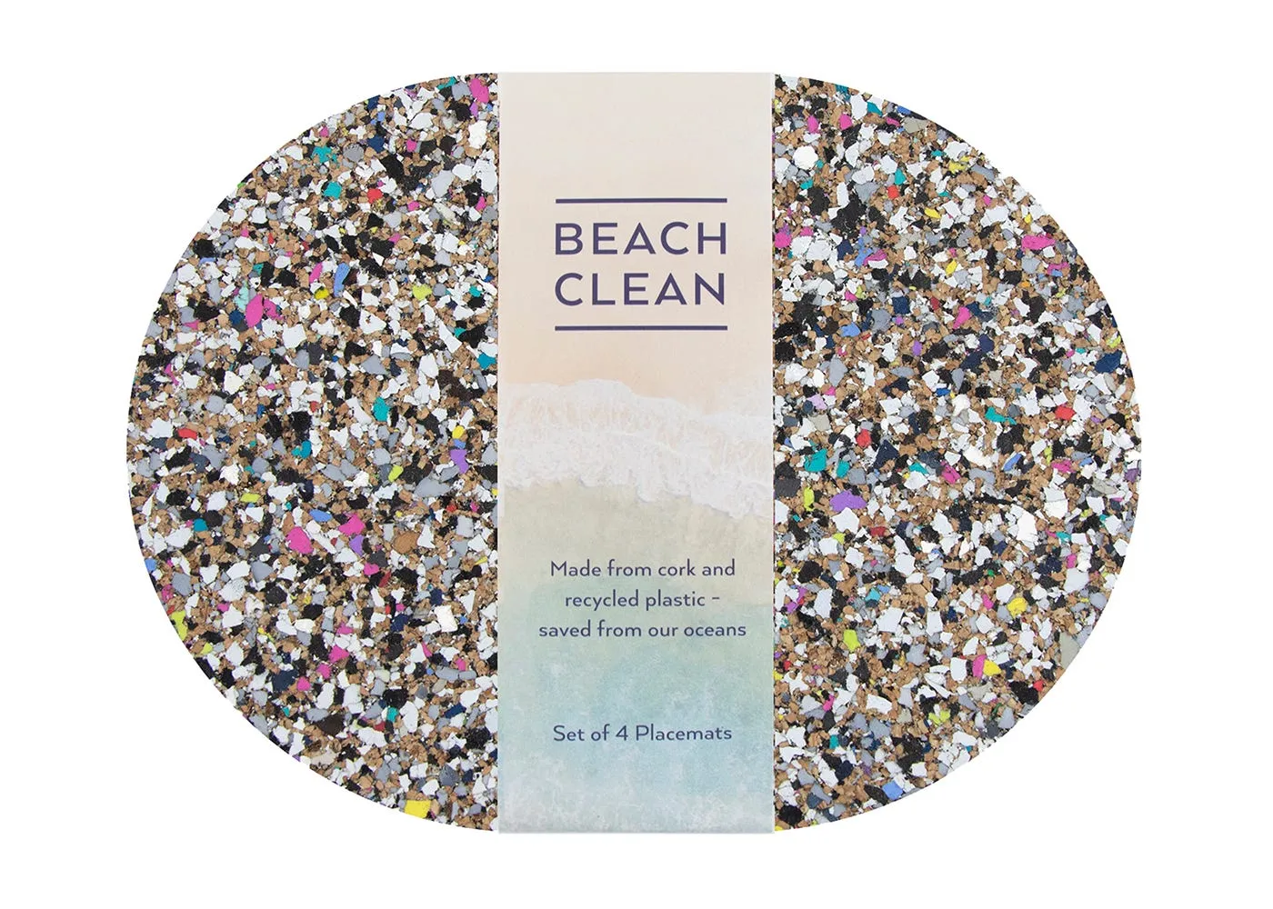 Liga Beach Clean Oval Placemat Set of 4