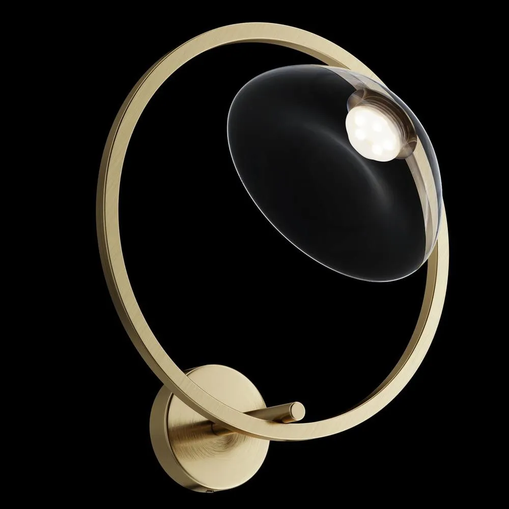Netlighting Maytoni Lunare II Modern Integrated LED Wall Lamp Brass 3000K in Gold 2