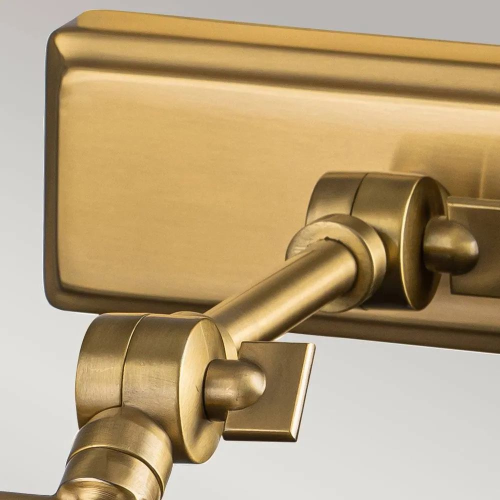 Netlighting Winchfield 2 Light Medium Picture Light Aged Brass in Gold 3