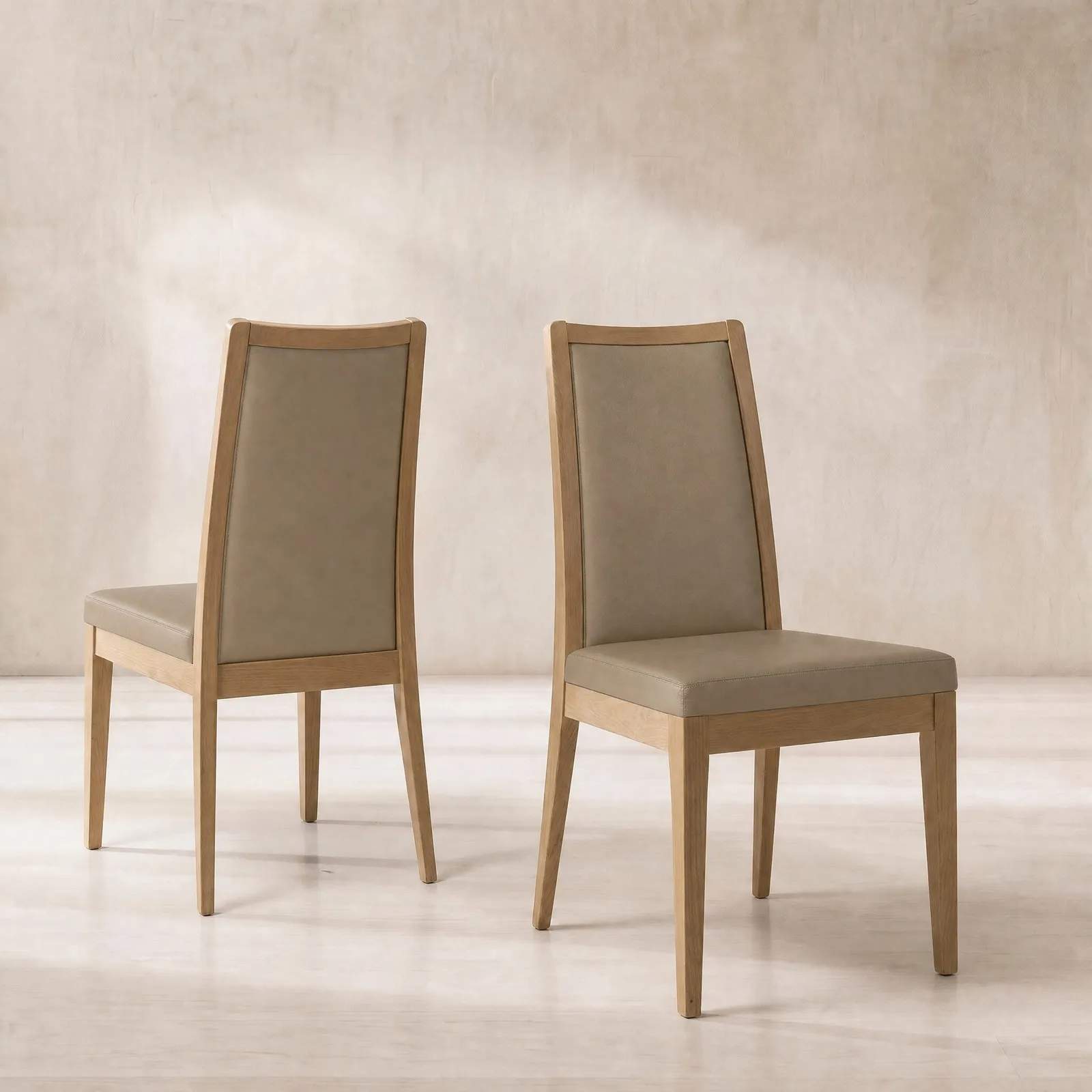 Ercol Romana Padded Back Dining Chair, Brown Leather | Barker & Stonehouse 1