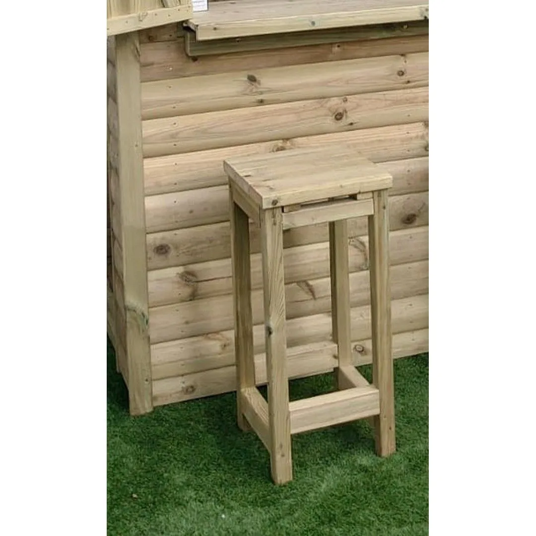 Churnet Valley Garden Furniture Ltd Garden Bar Stool - Timber - L38 x W36.5 x H80 cm in Brown