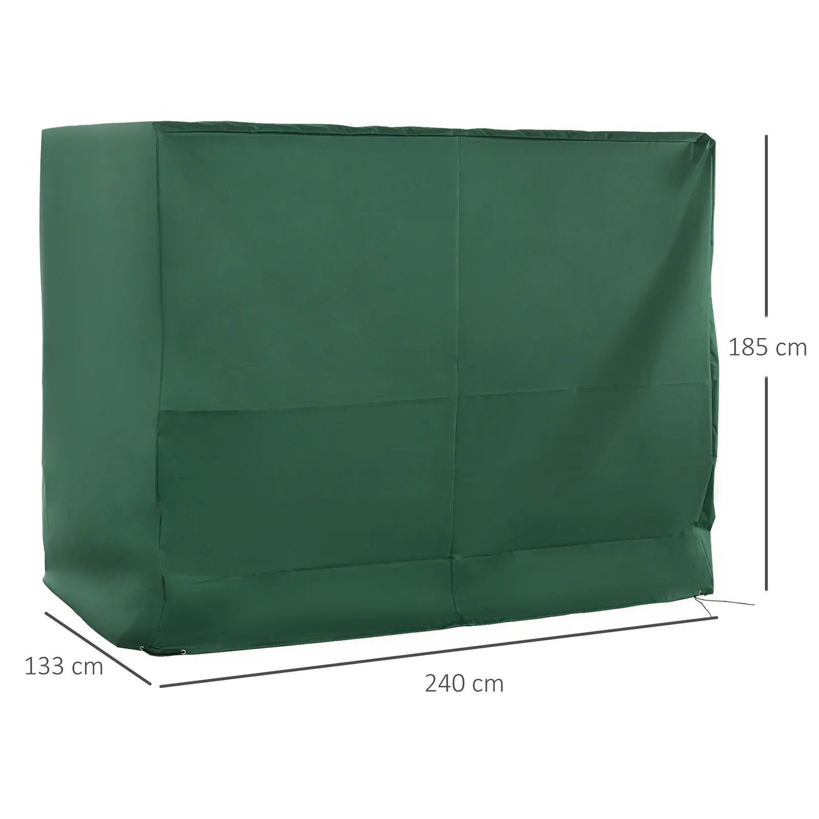 OUTSUNNY Large Outdoor Swing Chair Cover Garden Furniture Protector in Green 3