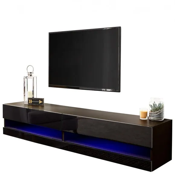Galicia LED Extra Wide Floating Wall TV Unit for TVs up to 80" 3
